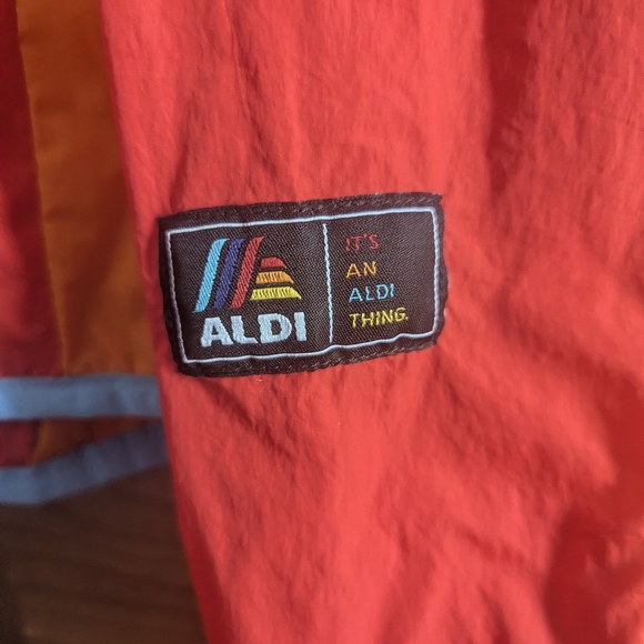 retro y2k Red and Orange Windbreaker Jacket - Picture 4 of 8